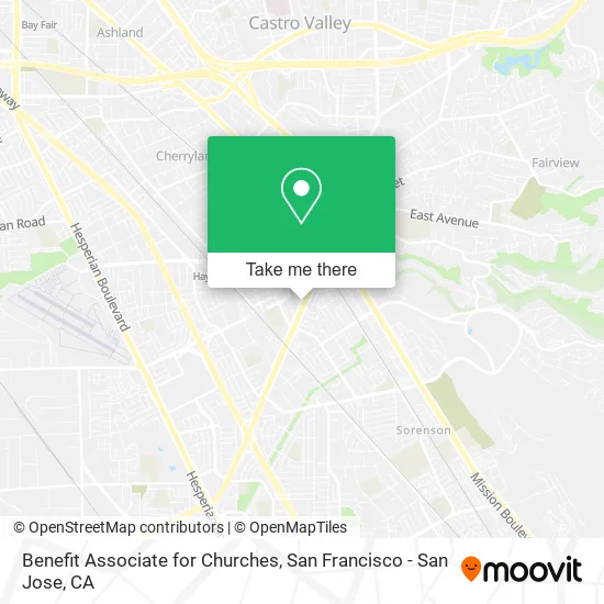 Benefit Associate for Churches map
