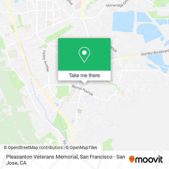 Pleasanton Veterans Memorial map