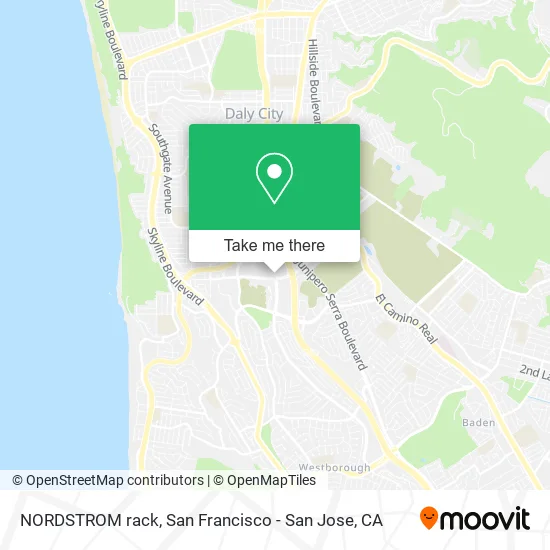 Mapa de NORDSTROM rack