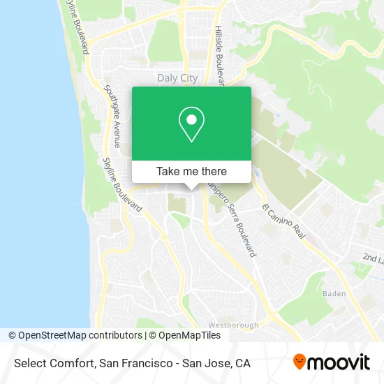 Mapa de Select Comfort