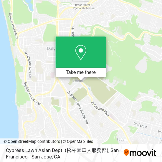 Mapa de Cypress Lawn Asian Dept. (松柏園華人服務部)