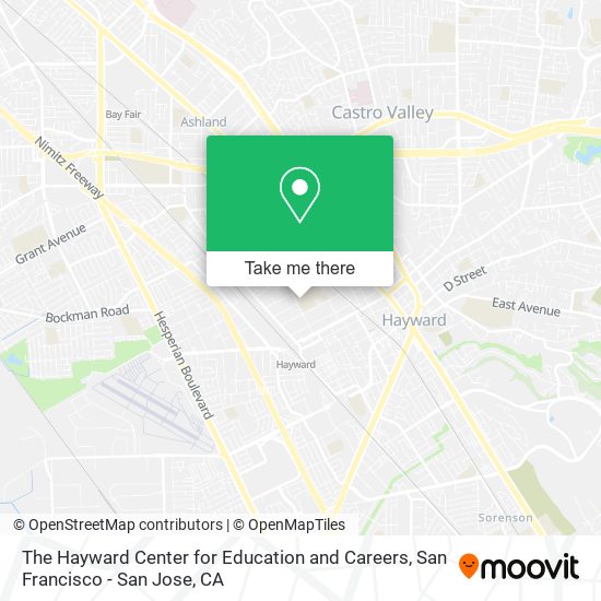 The Hayward Center for Education and Careers map
