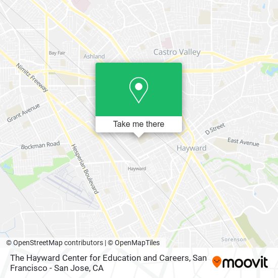 Mapa de The Hayward Center for Education and Careers