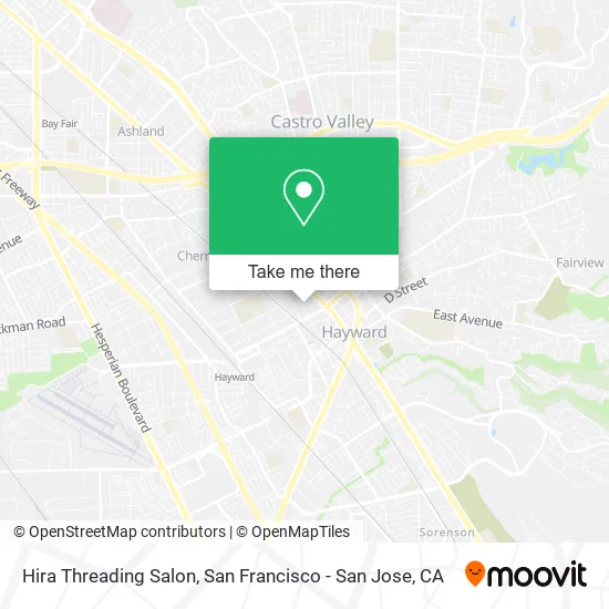Mapa de Hira Threading Salon