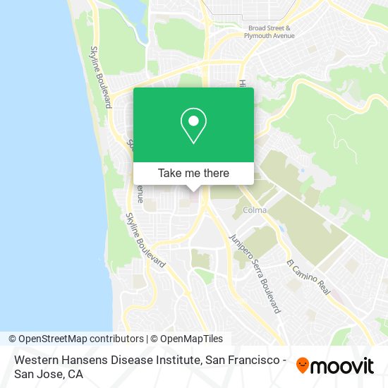 Mapa de Western Hansens Disease Institute