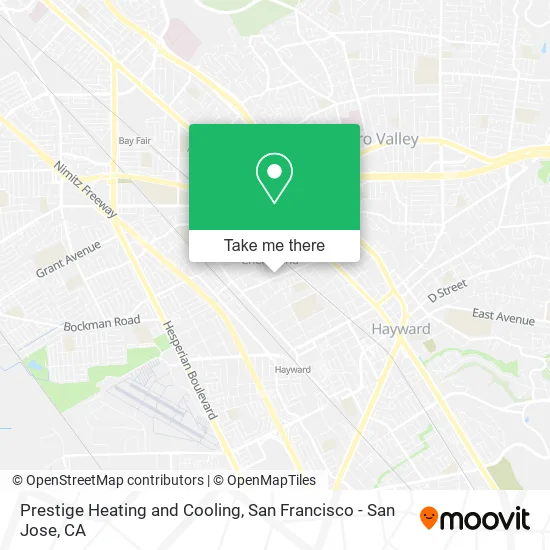 Prestige Heating and Cooling map