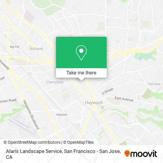 Alan's Landscape Service map