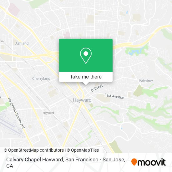 Calvary Chapel Hayward map