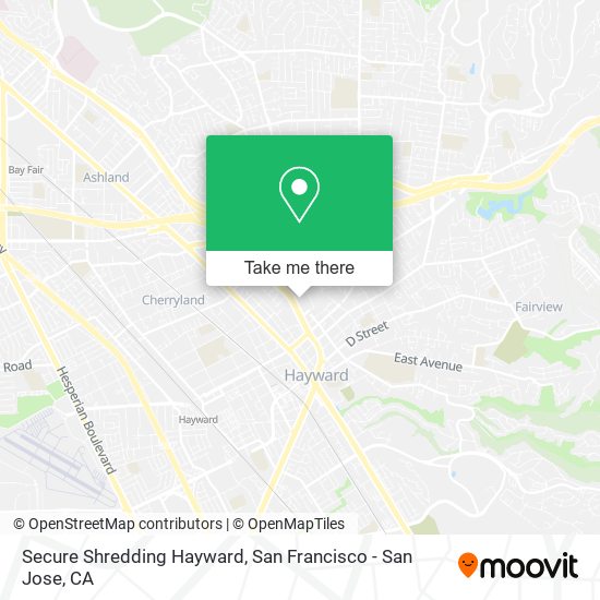 Mapa de Secure Shredding Hayward