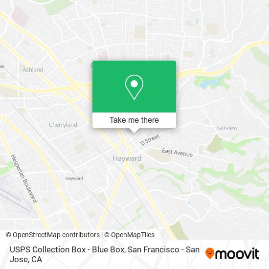 USPS Collection Box - Blue Box map