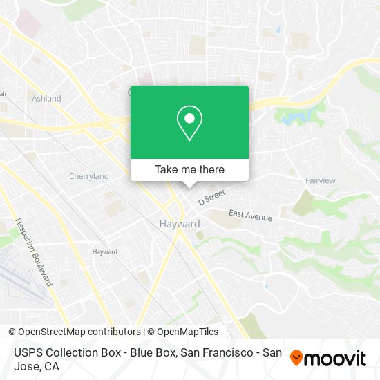 Mapa de USPS Collection Box - Blue Box