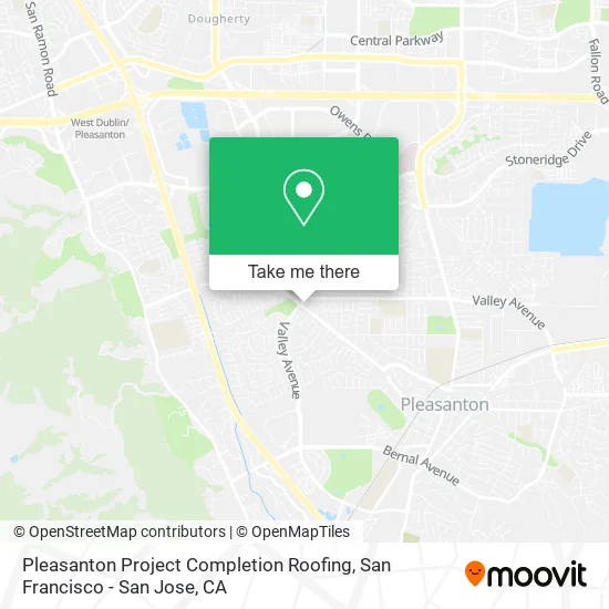 Mapa de Pleasanton Project Completion Roofing