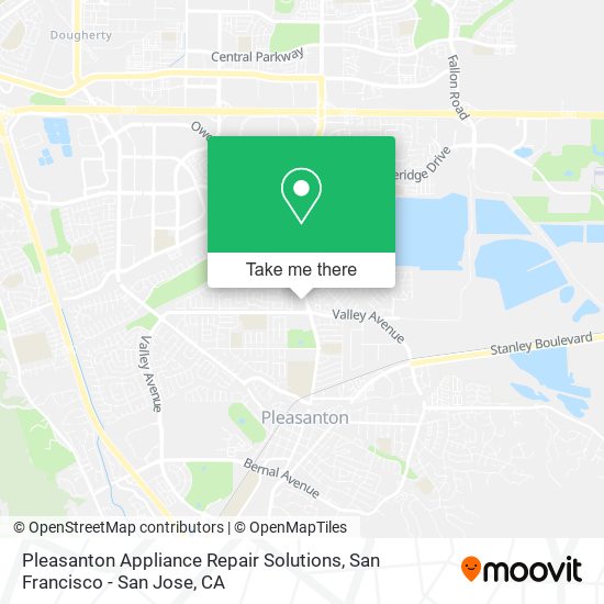 Pleasanton Appliance Repair Solutions map