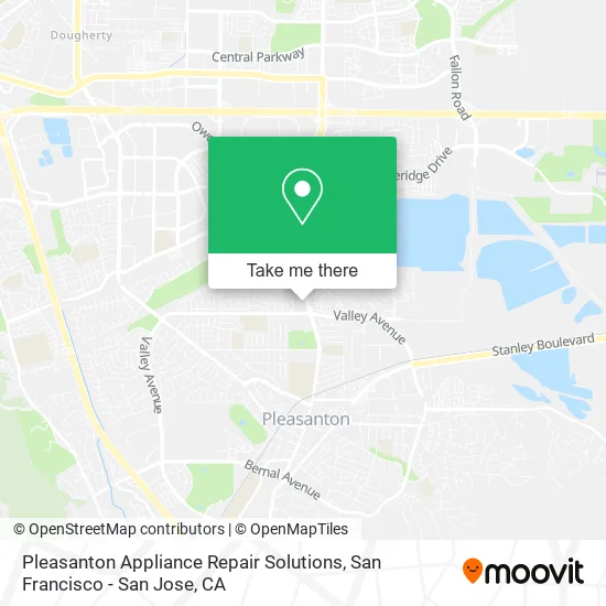 Mapa de Pleasanton Appliance Repair Solutions