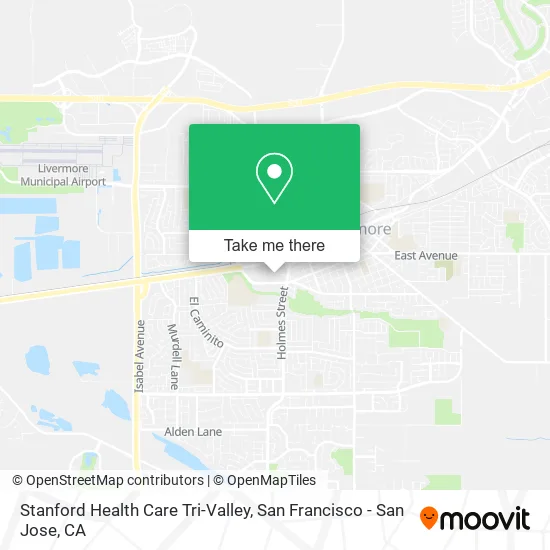 Stanford Health Care Tri-Valley map
