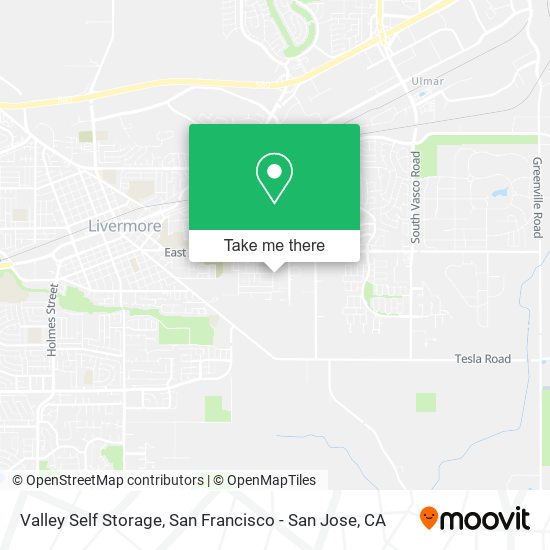 Valley Self Storage map