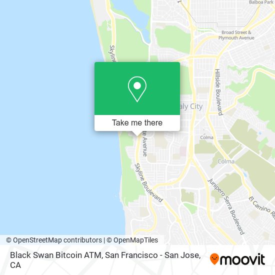 Mapa de Black Swan Bitcoin ATM