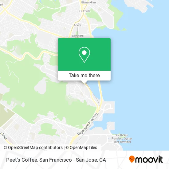 Mapa de Peet's Coffee