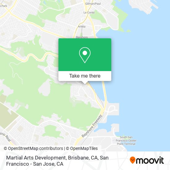 Mapa de Martial Arts Development, Brisbane, CA