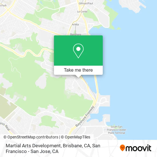 Mapa de Martial Arts Development, Brisbane, CA