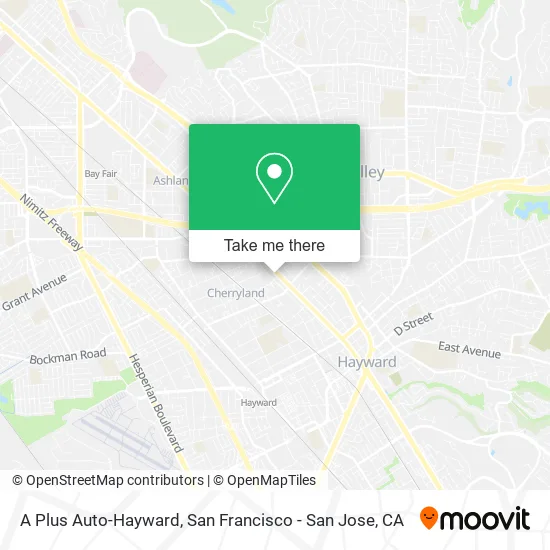 A Plus Auto-Hayward map