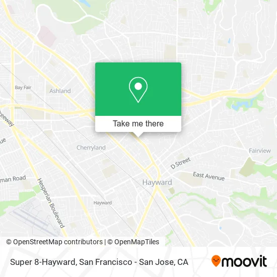Mapa de Super 8-Hayward