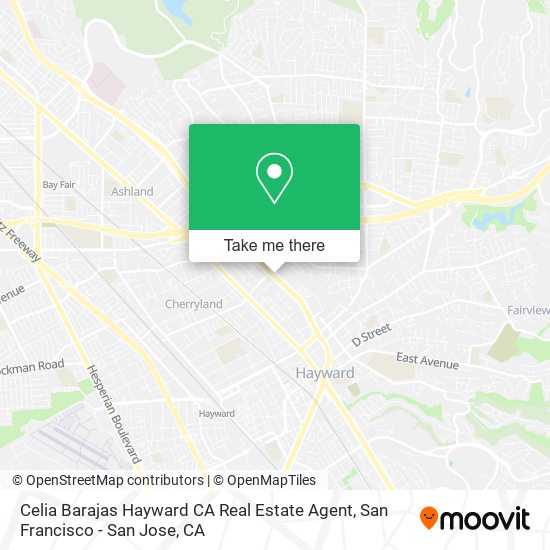 Mapa de Celia Barajas Hayward CA Real Estate Agent