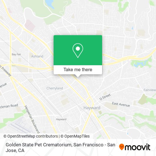 Golden State Pet Crematorium map