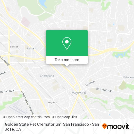 Mapa de Golden State Pet Crematorium