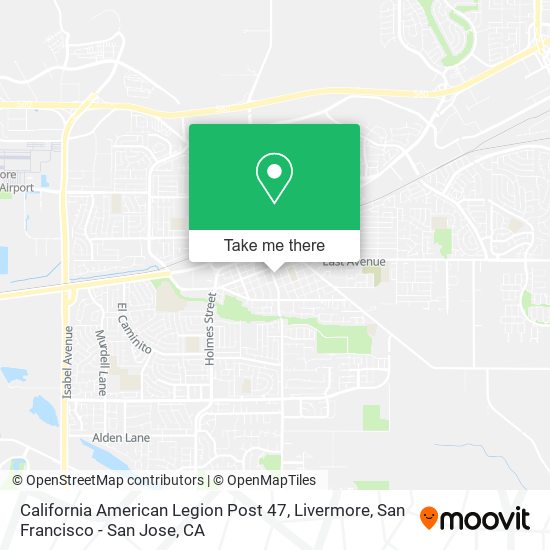 California American Legion Post 47, Livermore map