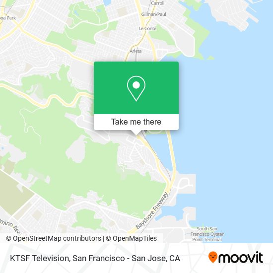 KTSF Television map