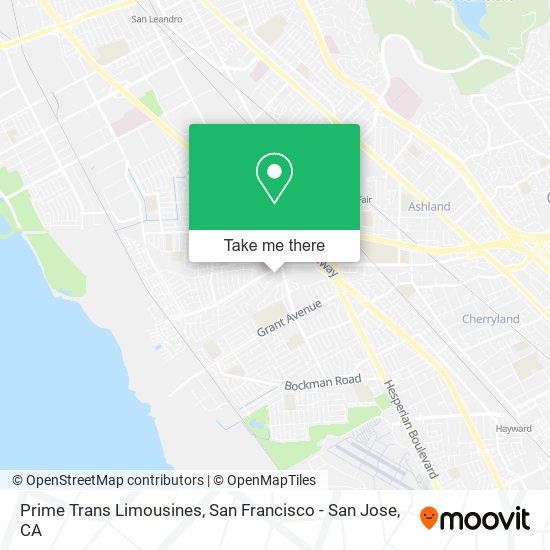 Prime Trans Limousines map