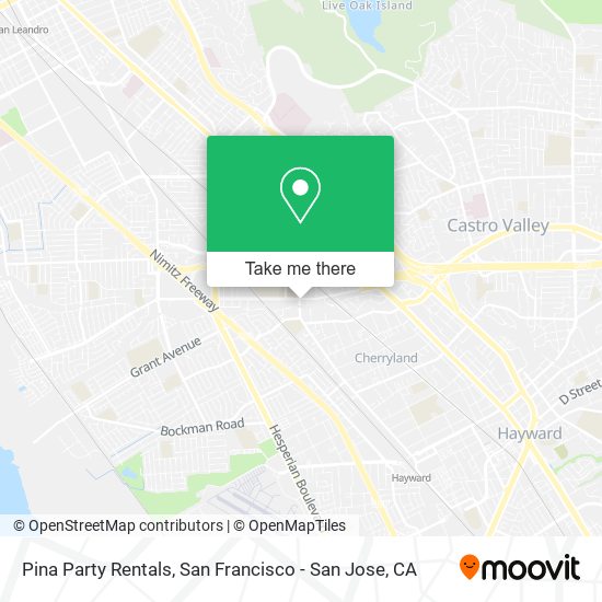 Pina Party Rentals map