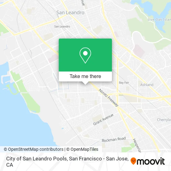 Mapa de City of San Leandro Pools