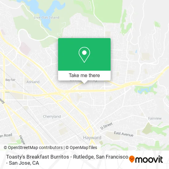 Toasty's Breakfast Burritos - Rutledge map