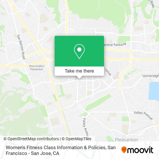 Women's Fitness Class Information & Policies map