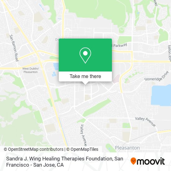 Mapa de Sandra J. Wing Healing Therapies Foundation