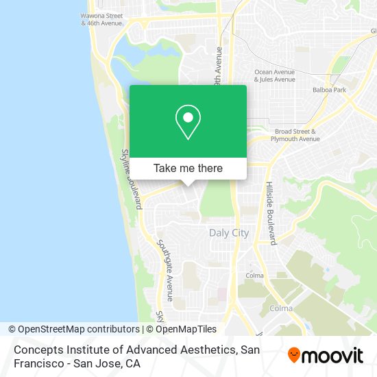 Concepts Institute of Advanced Aesthetics map