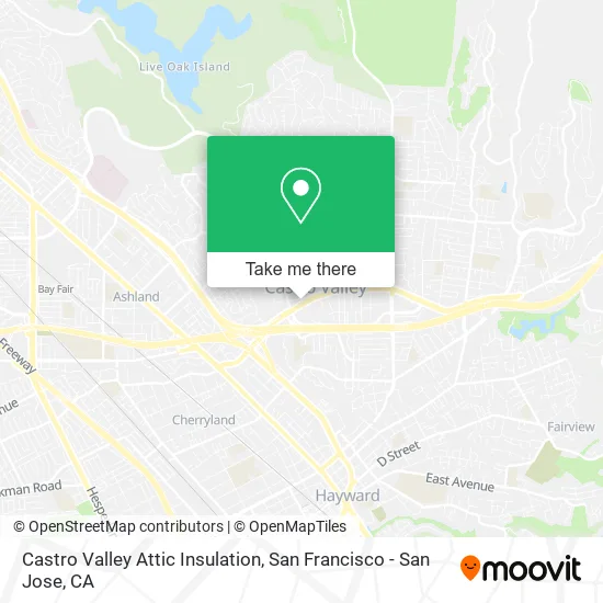 Castro Valley Attic Insulation map