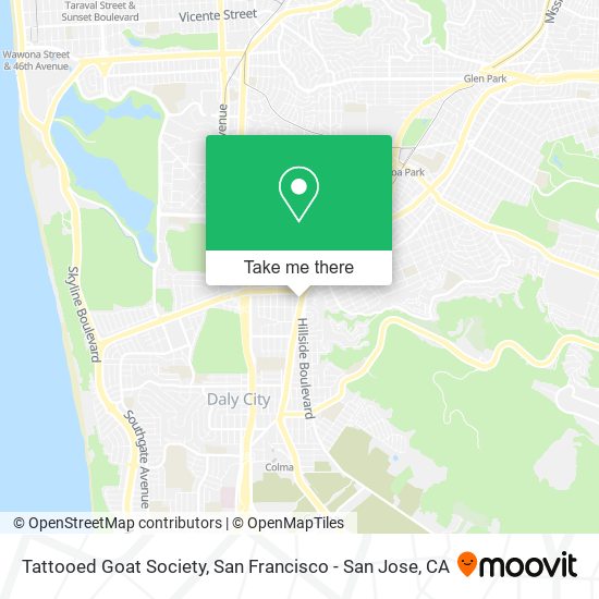 Tattooed Goat Society map