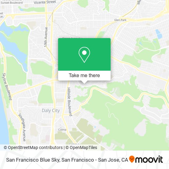 San Francisco Blue Sky map