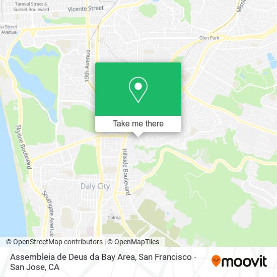 Assembleia de Deus da Bay Area map