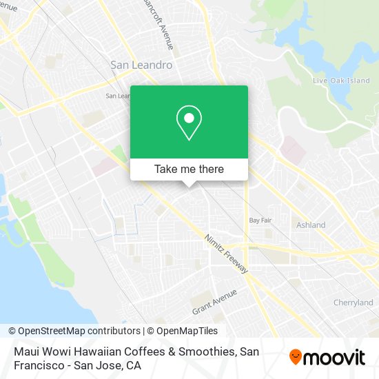 Maui Wowi Hawaiian Coffees & Smoothies map