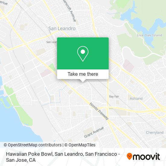 Hawaiian Poke Bowl, San Leandro map