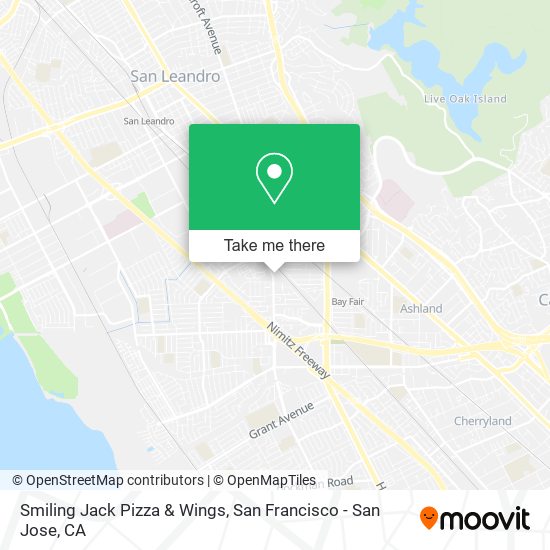 Mapa de Smiling Jack Pizza & Wings