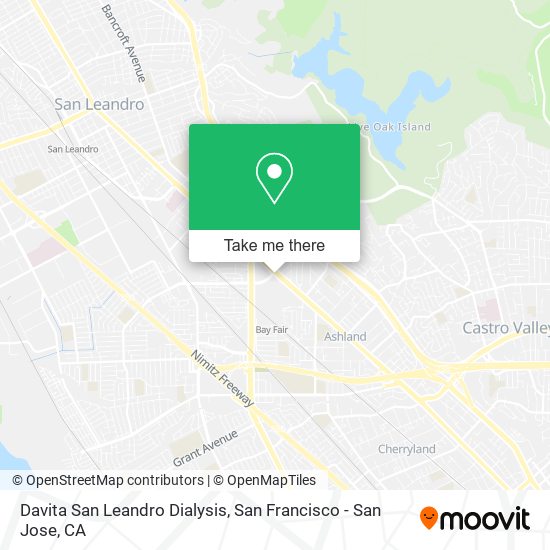 Mapa de Davita San Leandro Dialysis