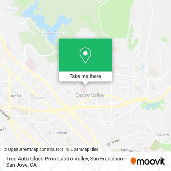 Mapa de True Auto Glass Pros Castro Valley