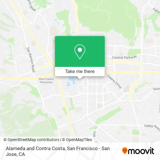 Alameda and Contra Costa map