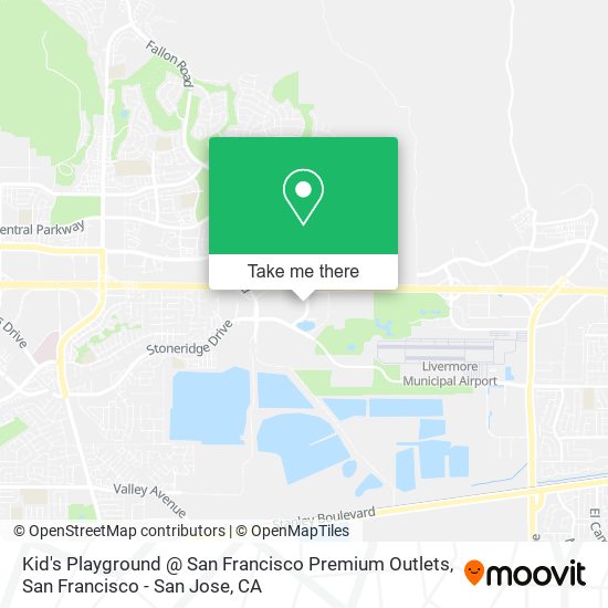 Mapa de Kid's Playground @ San Francisco Premium Outlets