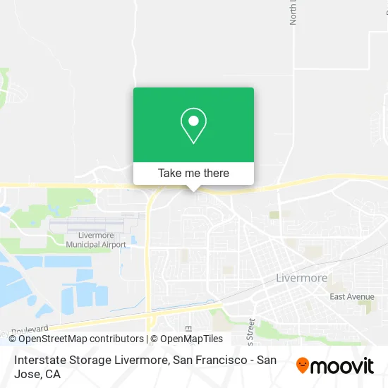 Mapa de Interstate Storage Livermore